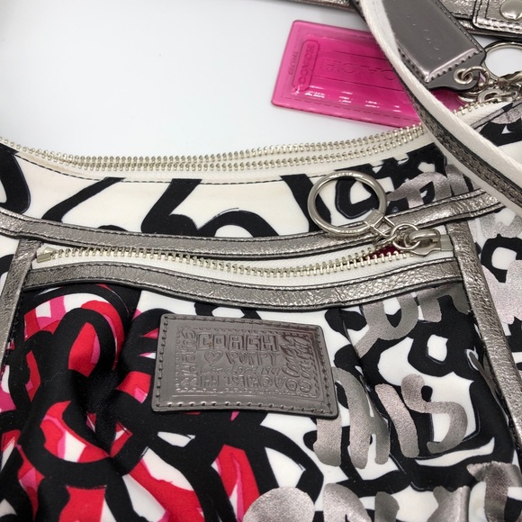 Coach Ltd Poppy Graffiti Convertible Shoulder Bag - Picture 3 of 7